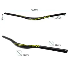 Guidon de 720mm avec élévation 25mm noir-vert | iMooving