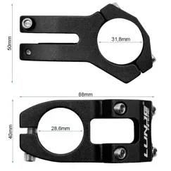 Potence pour guidons de 31, 8 mm EWPM-001 noir | iMooving