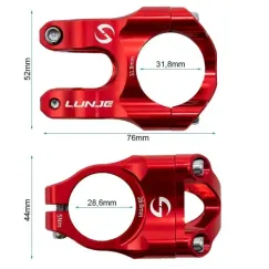 Potence pour guidons de 31, 8mm EWPM-002 rouge | iMooving
