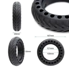 Pneu plein perforé 8x2-5/B30 (Non compatible | iMooving