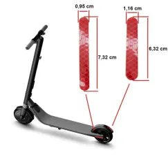 Autocollant réfléchissant rouge pour Ninebot Es1 | iMooving