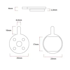 Plaquettes de frein CT008 rondes avec ergot | iMooving