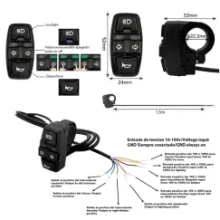 Commodo BSK321 clignotant, phare et klaxon avec | iMooving