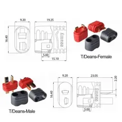 Connecteur T-DEAN Amass avec protecteur, 10pcs | iMooving