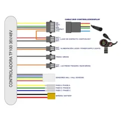 Kit électronique TF-100 36/48V 20A 500/800W | iMooving