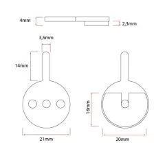 CT007 plaquettes [Ewheel], 2 jeux | iMooving
