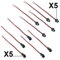 Connecteur SM 2 broches avec câble 22 AWG, 5M/5H | iMooving