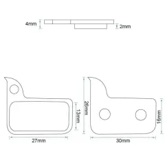 Plaquette de frein RT009-C Céramique, Lot de 2 | iMooving