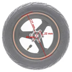 Jante 6, 5/B47mm marron avec pneu 10" pour | iMooving