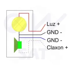 Phare à LED avec klaxon blanc 36V-60V avec | iMooving