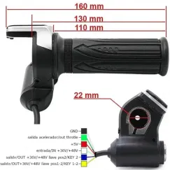 Accélérateur avec indicateur de batterie et clé | iMooving