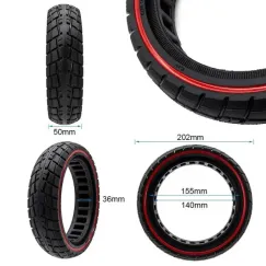 Pneu plein ultraléger 8, 5x2-6, 1/B34 offroad red | iMooving
