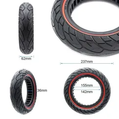 Pneu plein Ruvera 10x2, 5-6, 1 / B34, ligne rouge | iMooving