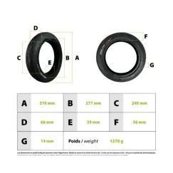 Pneu 2.50-10 (14x2.50-10) tubeless Dualtron City | iMooving