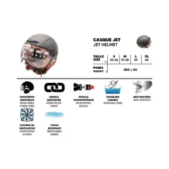 Casque JET Gris graphite Mat (taille XS à XXL) | iMooving