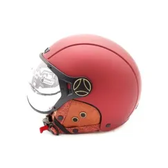 Casque JET bordeaux mat (taille XS à XXL) | iMooving
