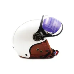 Casque JET blanc brillant (taille XS à XXL) (XXL) | iMooving