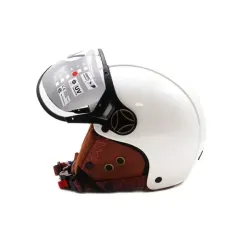 Casque JET blanc brillant (taille XS à XXL) (XXL) | iMooving