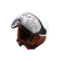 Casque JET blanc brillant (taille XS à XXL) (XXL) | iMooving