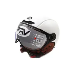 Casque JET blanc brillant (taille XS à XXL) (XXL) | iMooving