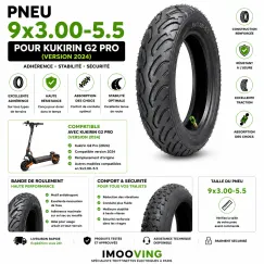 Pneu 9x3.00-5.5 Kukirin G2...