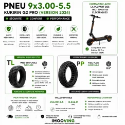 Pneu 9x3.00-5.5 Kukirin G2...