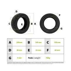 Pneu 10x3 (80/65-6) Route...