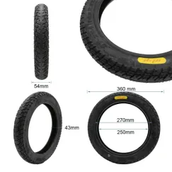 Pneu tubeless off-road 14x2, 125 (57-254) | iMooving