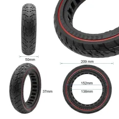 Pneu plein off-road 8, 5x2 (50/75-6, 1) rouge | iMooving
