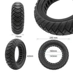 Pneu pleine 10x3 / 255x80 (80/65-6) | iMooving