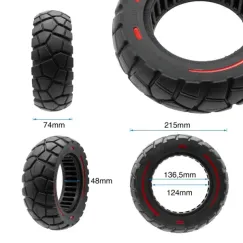 Pneu pleine 9x3-5, 5 ligne rouge-noir [Amitor] | iMooving
