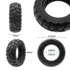 Pneu plein 9x3-5, 5 ligne noire [Amitor] | iMooving