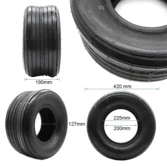 Pneu tubeless 18x9 5-8 / 225/55-8 lisse [Feiben] | iMooving