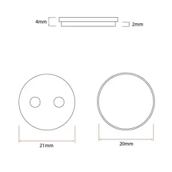 Plaquette de frein CS001-C céramique ronde 20mm | iMooving